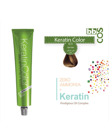 Keratin Hair Color 100 ml 8.72